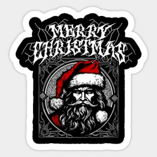 Black Metal Santa - Christmas Sticker